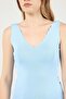 Women's Baby Blue Ladder Collar Summer Blouse - - 2