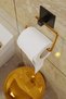 Gold Stainless Steel WC Paper Holder 7 Toilet Paper Hanger Adhesive Design - 2