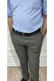 Men's Classic Comfortable Fit Khaki Linen Trousers - 6