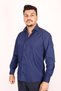 Men's Long Sleeve Navy Blue Classic Cut Shirt - 2