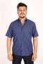 Men's Short Sleeve Navy Blue Classic Shirt