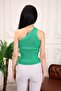 Light Green Off Shoulder Knitwear Blouse - 4