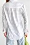 Women's White Double Pocket Cotton Basic Shirt (Slim Fit Mold) - 3