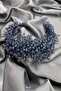 Midnight Blue Pollux Crystal Stone Henna and Bridal Crown for Brides