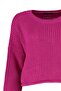 Fuşya Crop Geniş Kalıp Triko Kazak TWOAW23KZ01193 - 7
