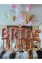 Bride Written Foil Balloon Concept Rose Gold Colored Bachelorette Party Themed Each Letter 70 cm - 2