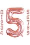 5 Five Number Rose Gold Foil Balloons 32-34" Inc 82 Cm