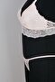 Cupless Lace Cross Back Bralette Bra Set - 2