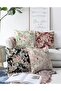 4-Piece Double-Sided Colorful Flower Pattern on the Floor Modern Raschel Knitted Pillow Throw Pillow Cover Set