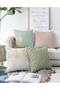 Set of 4 Double Sided Colorful Background Gold Detailed Marble Patterned Modern Raschel Pillow Throw Pillow Covers