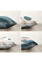 4-Piece Double Sided Colorful Onedraw Drawing On Background Modern Raschel Knitted Pillow Throw Pillow Cover Set - 2