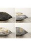 4-Piece Double-Sided Colored Background Gold Detailed Abstract Drawing Modern Raschel Pillow Throw Pillow Cover Set - 2