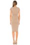 Women's Crew Neck Gathered Detail Silk Jersey Midi Dress - 3