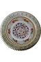 Armada Cini Prt 44 25 Cm Yellow Gold Gilt Tulip Carnation Silver Framed Porcelain Cini Plate - 2