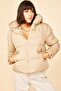 Women's Camel Hooded Inflatable Coat 10141018 - 4