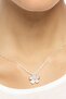 Moulin Zircon Stone Flower Figure Necklace - 2