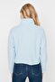 Mavi Selanik/Triko Görünümlü Fermuarlı Yaka Regular/Normal Kalıp Örme Sweatshirt TWOAW22SW0732 - 9