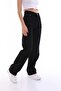 Women's Black High Waist Palazzo Jean Denim Trousers - 4
