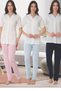 Effortt Women's Maternity Pajama Set Summer Short Sleeve Polka Dot Set 1042 - 2