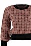 Dusty Rose Glitter Tweed Look Knitwear Sweater Twoaw21Kz0032 - 8