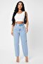 Kadın Beyaz Kare Yaka Crop Top Bluz - 3