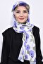 شال منقوش مع قبعة أرجوانية - 2