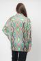 Plus Colorful Patterned Satin Large Size Elegant Stylish Shirt - 3