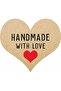 160 Pieces 2.5 Cm Handmade With Love Adhesive Kraft Look Sticker Label Packaging Party Gift - 3