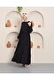 Boutique Gathered Buttoned Hijab Ayrobin Dress -01 - 4