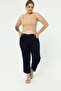 Plus Size Women's Clothing Super Comfortable Elastic Waist Ankle Length Jeans - 3
