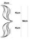 Silver Gray Mermaid Tail Foil Balloon 90cm x 25cm - 2