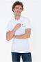 Base. Polo Assn Polo Collar White Slim Fit Pocketless Men's T-shirt - 3