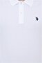 Base. Polo Assn Polo Collar White Slim Fit Pocketless Men's T-shirt - 6