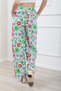 Women's Patterned Elastic Trousers 22101 - Green - 36 - 5