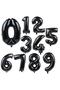 Black Number Balloon Football Ball And Black Star Balloon Set - 2