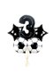 Black Number Balloon Football Ball And Black Star Balloon Set