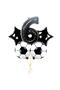 Black Number Balloon Football Ball And Black Star Balloon Set