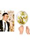 Gold Number King Crown Shiny Balloon and Sequin Transparent Balloon Set - 3