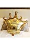 Gold Number King Crown Shiny Balloon and Sequin Transparent Balloon Set - 5