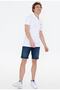 Base. Polo Assn Polo Collar White Slim Fit Pocketless Men's T-shirt - 5
