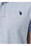 Base. Polo Assn Polo Collar Slim Fit No Pocket Plain Anthracite Men's T-shirt - 5