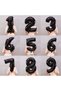 Black Number Balloon Football Ball And Black Star Balloon Set - 4