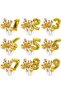 Gold Number King Crown Shiny Balloon and Sequin Transparent Balloon Set - 4