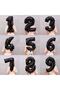 Black Number Balloon Football Ball And Black Star Balloon Set - 4