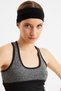 Women's Black Cotton Combed Non-Slip Anti-Sweat Ultra-Light Sports Hair Band Bandana - 3