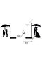 Metal Book Holder Book Support with Love Figure in the Rain, Decorative Bookshelf - 3