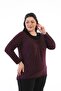 Plus Size Viscose Patterned Blouse - 3