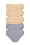 5Pcs Women's High Waist Bato Thin Rubber Panties S9