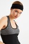 Women's Black Cotton Combed Non-Slip Anti-Sweat Ultra-Light Sports Hair Band Bandana - 4