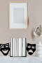 Metal Book Holder with Mask Figure Book Support, Decorative Bookshelf